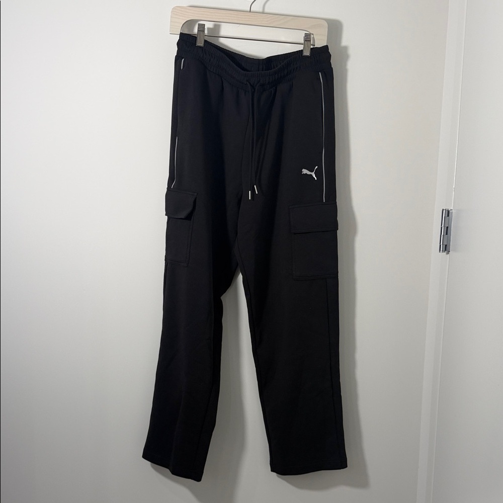 NWT Puma Men's Sport Pack Relaxed Fit Black Cargo Pants size medium - Picture 2 of 9